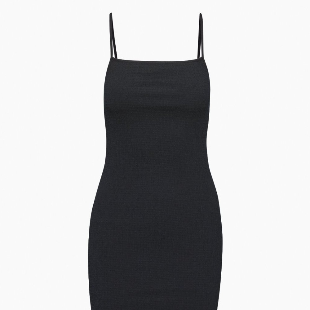 aritzia wilfred black midi dress sz xxs